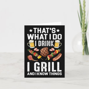 Carte C'est ce que je fais Je bois Grill Je sais des cho