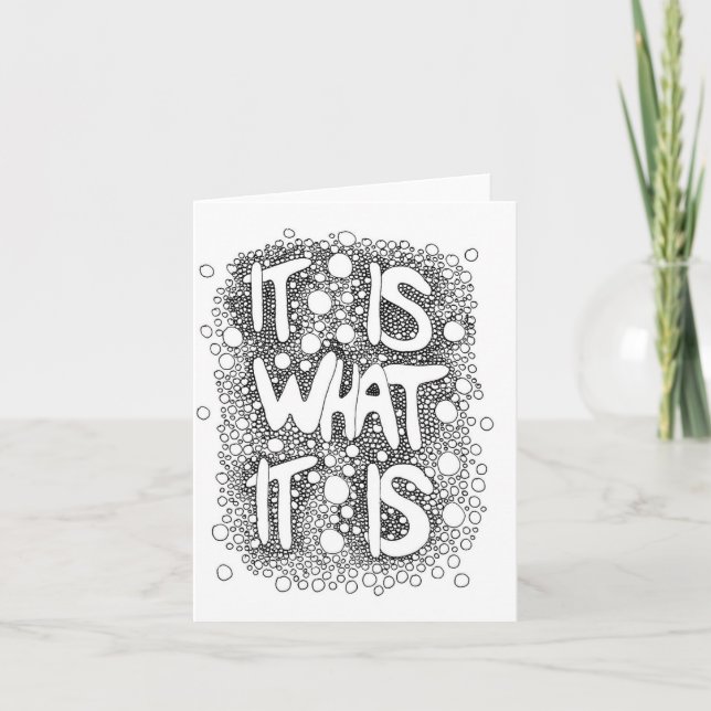 Carte C'est ce qu'il est, l'art Word, juste parce que la (Devant)