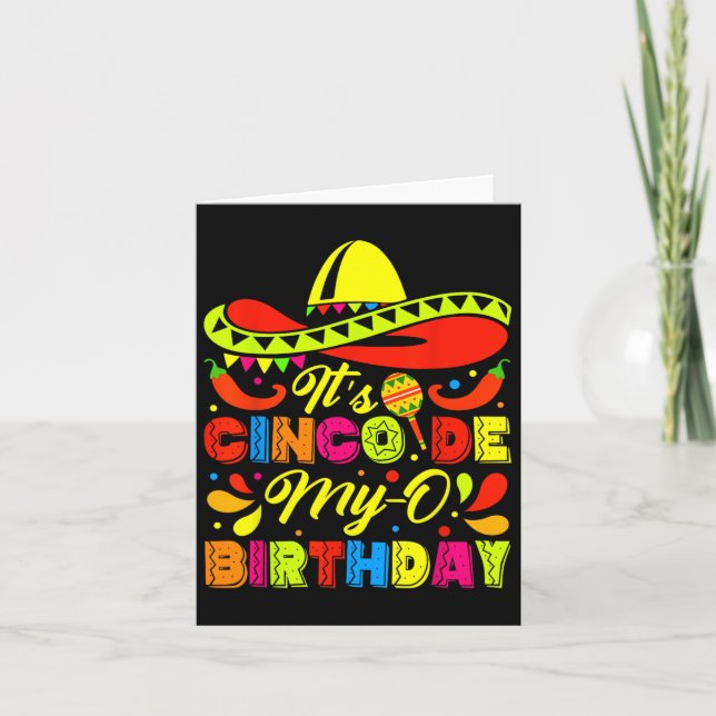 Carte C'est Cinco De My-o Anniversaire Né à la fête mexi (Devant)