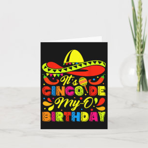 Carte C'est Cinco De My-o Anniversaire Né à la fête mexi