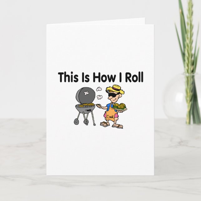 Carte C'Est Comme Ça Que Je Lance Le Grillage BBQ (Devant)