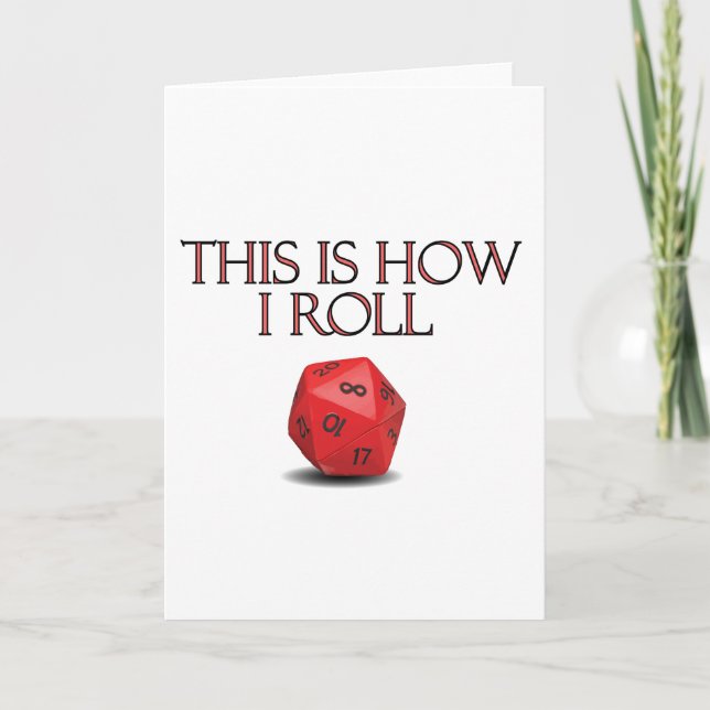 Carte C'Est Comme Ça Que Je Roule Dice RPG Dice Drôle (Devant)