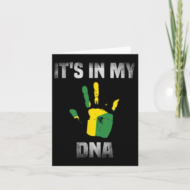 Carte C'est dans ma citation de l'Adn drapeau jamaïcain  (Devant)