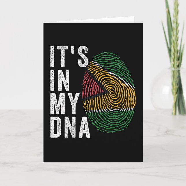 Carte C'est dans mon ADN - Guyana Flag (Devant)