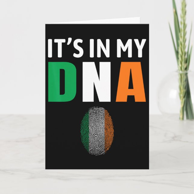 Carte C'est Dans Mon Adn Irlande Drapeau Irlandais Cadea (Devant)