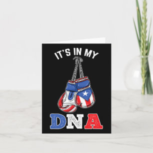 Carte C'Est Dans Mon Adn Puerto Rican Boxe