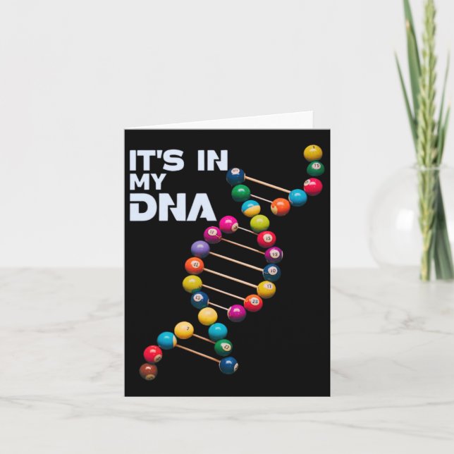 Carte C'est dans mon Dna Billiard Pool Joueur de billard (Devant)