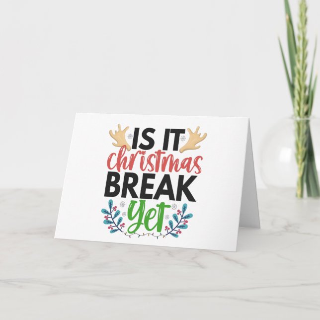 Carte C'est déjà les vacances de Noël Drôle Élève de l'é (Devant)