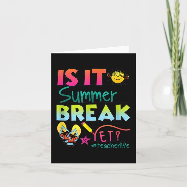 Carte C'est déjà les vacances d'été ? 1ère appréciation  (Devant)