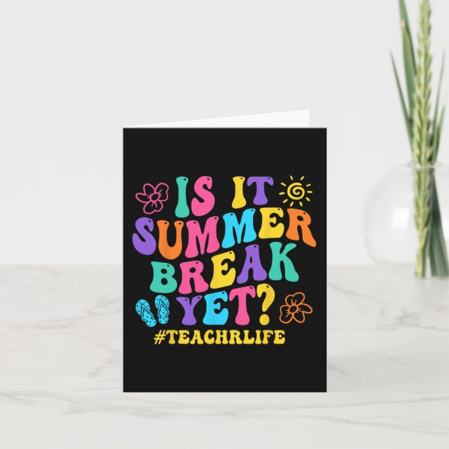 Carte C'est déjà les vacances d'été prof dernier jour d' (Devant)