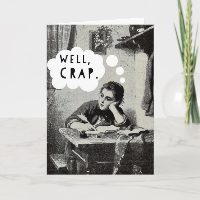 Carte C'Est Drôle De Me Manquer L'Illustration Vintage (Devant)