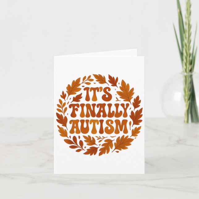 Carte C'est enfin l'automne de l'autisme  (Devant)