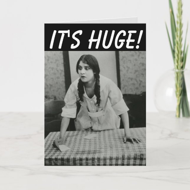 CARTE C'EST ÉNORME ! FUNNY NAUGHTY BANTHDAY GREETING CAR (Devant)