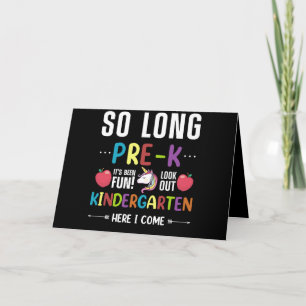 Carte C'est fini la pré-maternelle, j'arrive en maternel