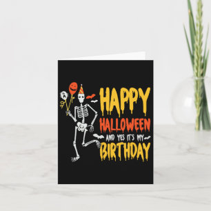 Carte C'est Halloween et oui c'est mon Anniversaire Éffr