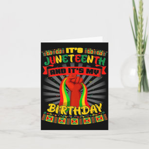 Carte c'est juneteenth et mon anniversaire africain noir