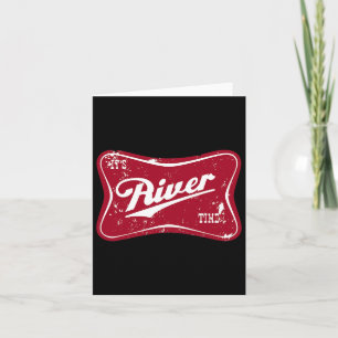 Carte C'est la pêche amusante du temps de la rivière