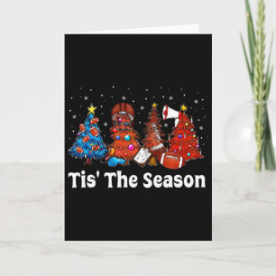 Carte C'est la saison de football Noël Ornements pour an