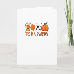 Carte C'est la saison de la feuille de Latte Football d'
