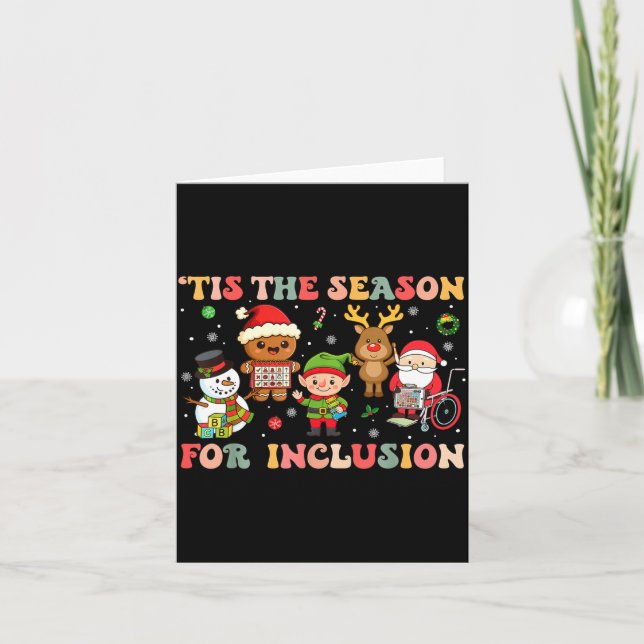 Carte C'est la saison de l'inclusion Noël Sped Enseignan (Devant)