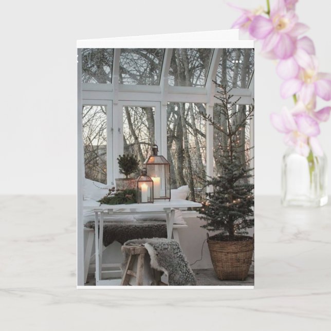 CARTE C'EST LA SAISON DE "PENSER À VOUS" NOËL (Orchidée)