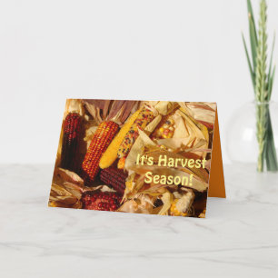 Carte C'est la saison des récoltes, jolie scène d'automn