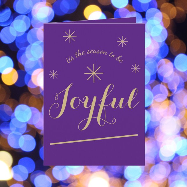 Carte 'c'est la saison d'être Joyeux' (Give the gift of Joy to someone you care about with this uplifting card.)