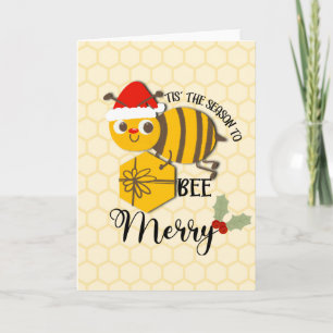 Carte C'est la saison d'être joyeux abeille