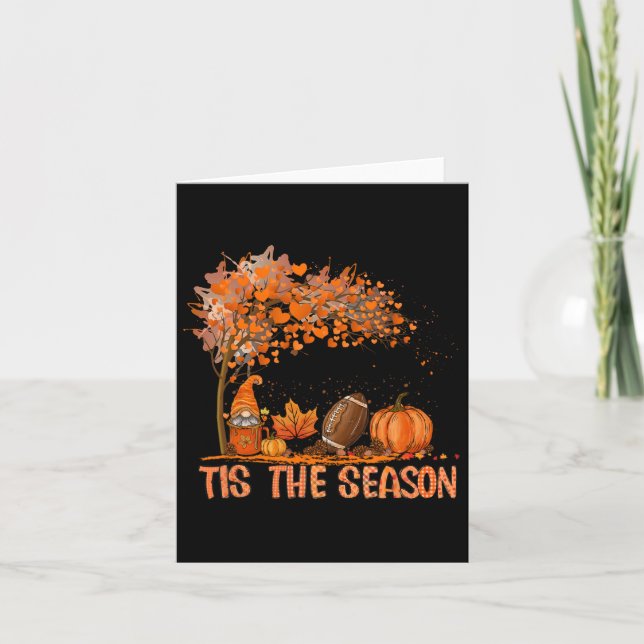 Carte C'est la saison épice de citrouille feuilles de pi (Devant)