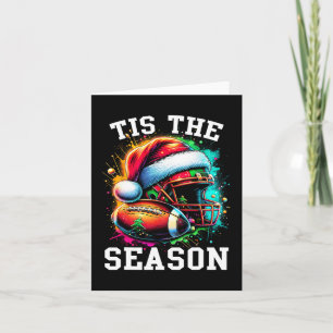 Carte C'Est La Saison Football Maman Noël Santa Hat Co