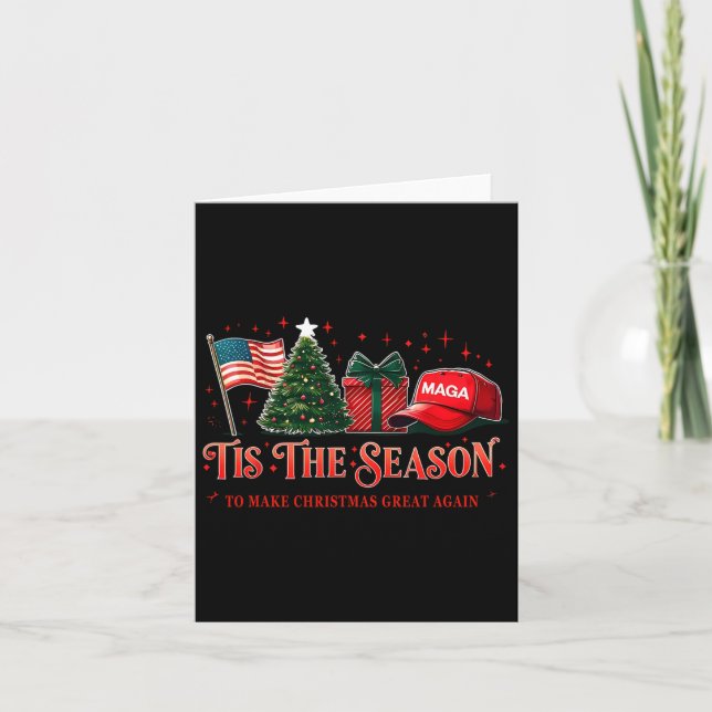 Carte C'Est La Saison Trump Mega 2024 Make Christmas Gre (Devant)