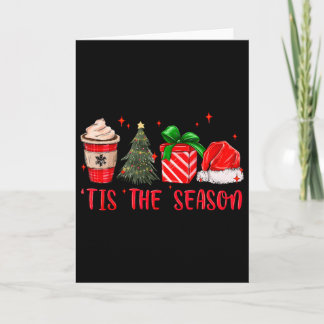 Carte C'est la saison Vacances de Noël Joyeux Noël Famil