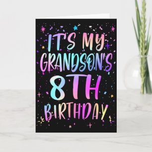 Carte C'est l'anniversaire de 8 ans de mon petit-fils Co