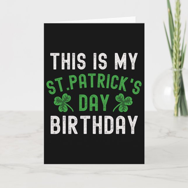 Carte C'est l'anniversaire de la Saint-Patrick, mon Sham (Devant)