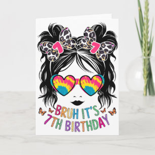 Carte C'est l'anniversaire de ma 7ème fille T-shirt 7 an