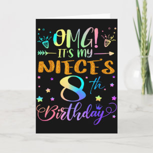 Carte C'est l'anniversaire de ma sœur pour ses 8 ans Joy