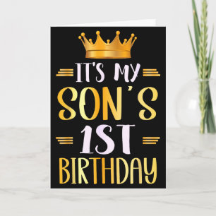 Carte C'est l'anniversaire de mon fils 1 an Joyeux 1 an 