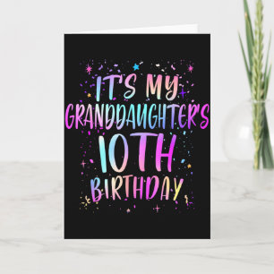 Carte C'est l'anniversaire des 10 ans de ma petite-fille