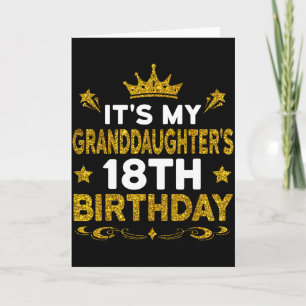 Carte C'est l'anniversaire des 18 ans de ma petite-fille