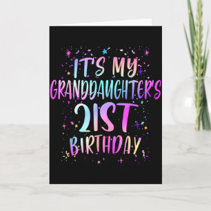 Carte C'est l'anniversaire des 21 ans de ma petite-fille