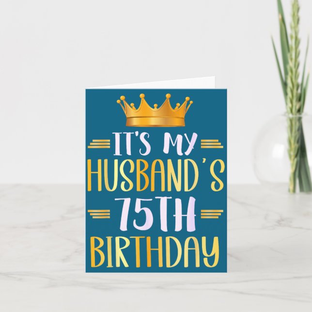 Carte C'est l'anniversaire des 75 ans de mon mari Illust (Devant)