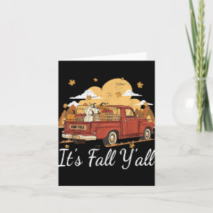 Carte C'est l'automne les gars Vintage camion de fermier