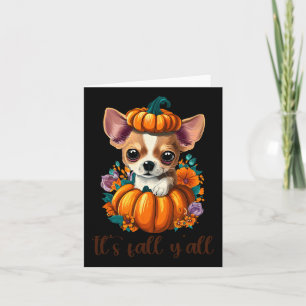 Carte C'est l'automne, vous tous, mignon chihuahua à la
