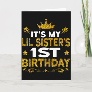 Carte C'est le 1er anniversaire de ma petite soeur Joyeu