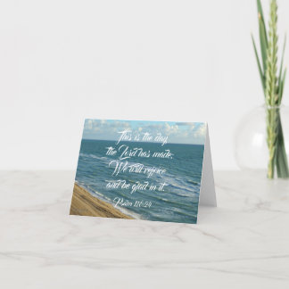 Carte C'est le jour Bible Scripture Beach Christian