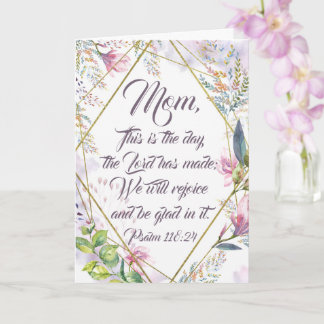 Carte C'est le Jour de la Bible Verse Fête des mères chr