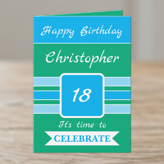 Carte C'est le moment de célébrer le 18ème anniversaire