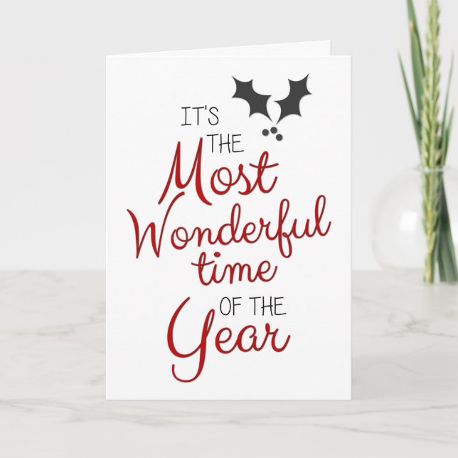 Carte C'est le moment le plus merveilleux de l'année Noë (Devant)