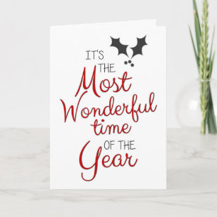Carte C'est le moment le plus merveilleux de l'année Noë