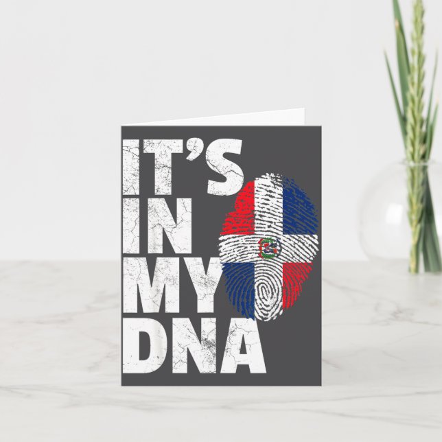 Carte C'est le Shirt Dna Drapeau de la République domini (Devant)